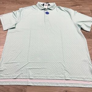 RLX Ralph Lauren Short Sleeve Classic Fit Performance Polo Shirt Aqua 2XL $115